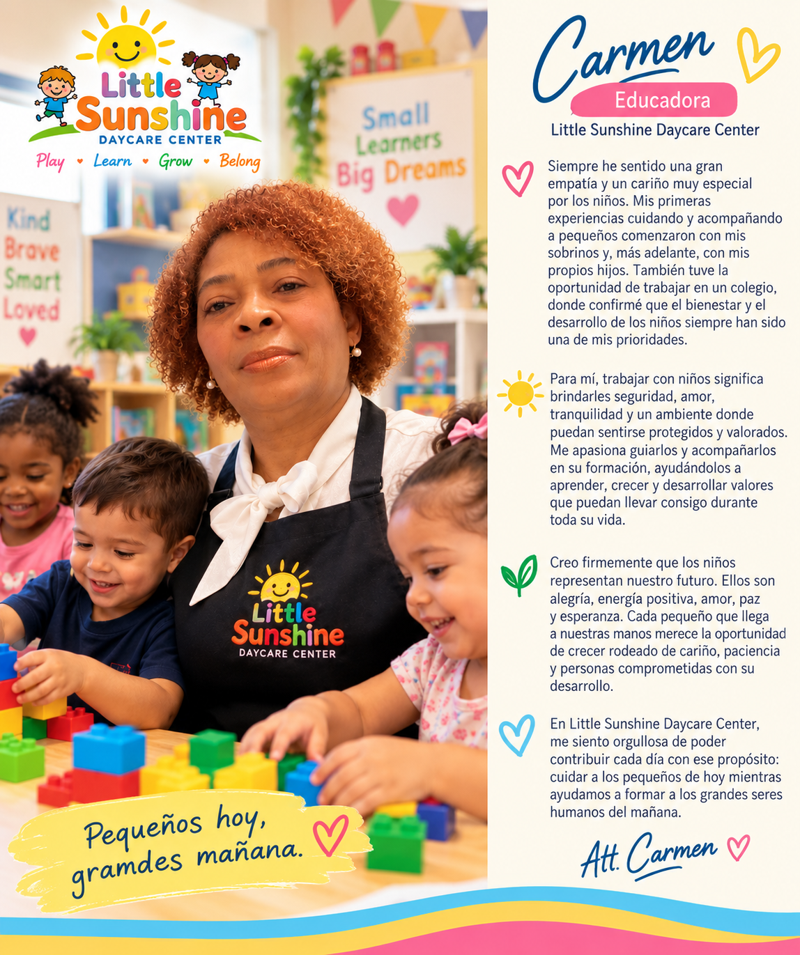 Carmen Mateo at Little Sunshine Daycare Center